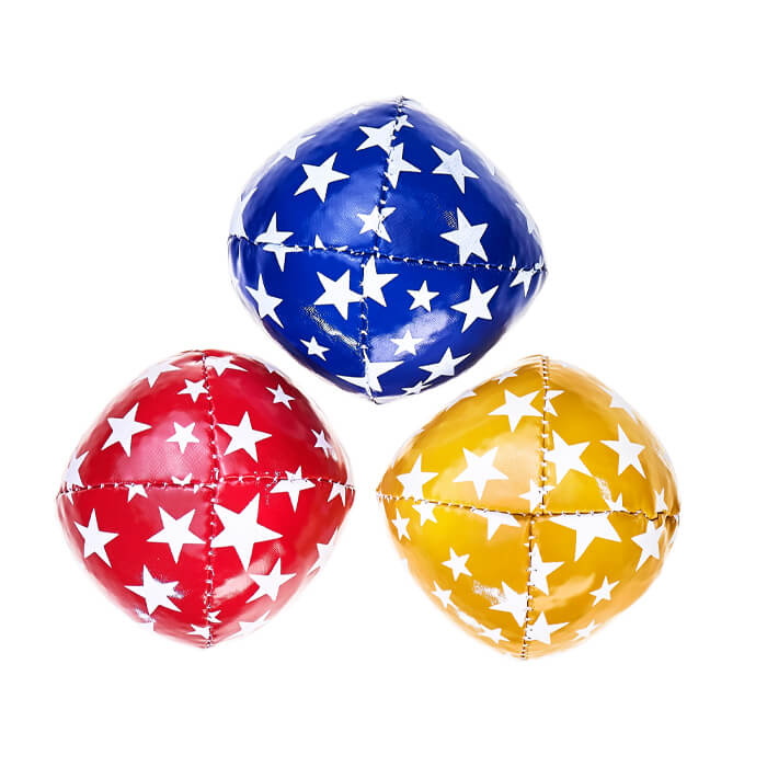 Farbiges Beanbag Jonglierball Set mit weißen Sternen kaufen