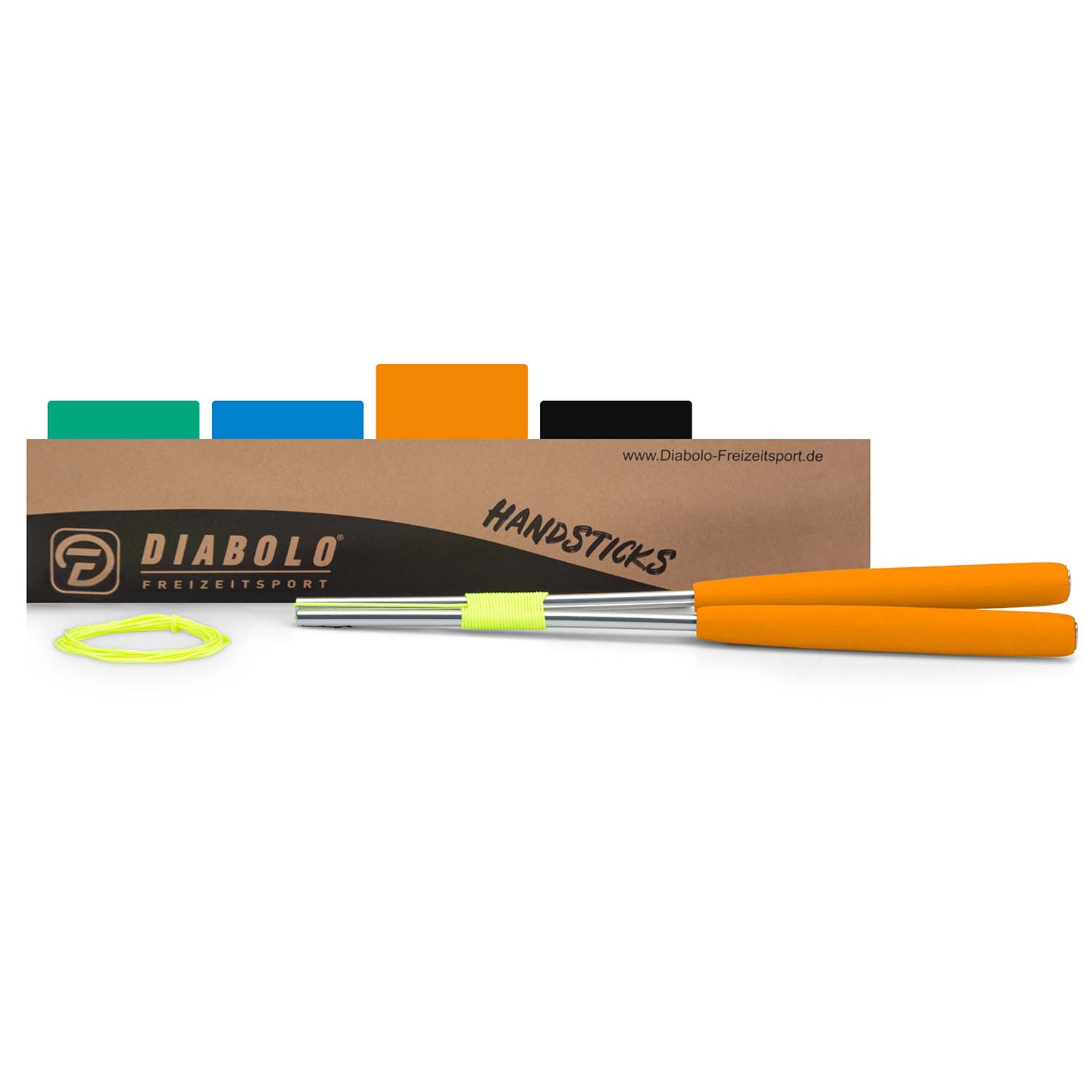 Diabolo Freizeitsport - Diabolo Handsticks Orange Farbauswahl
