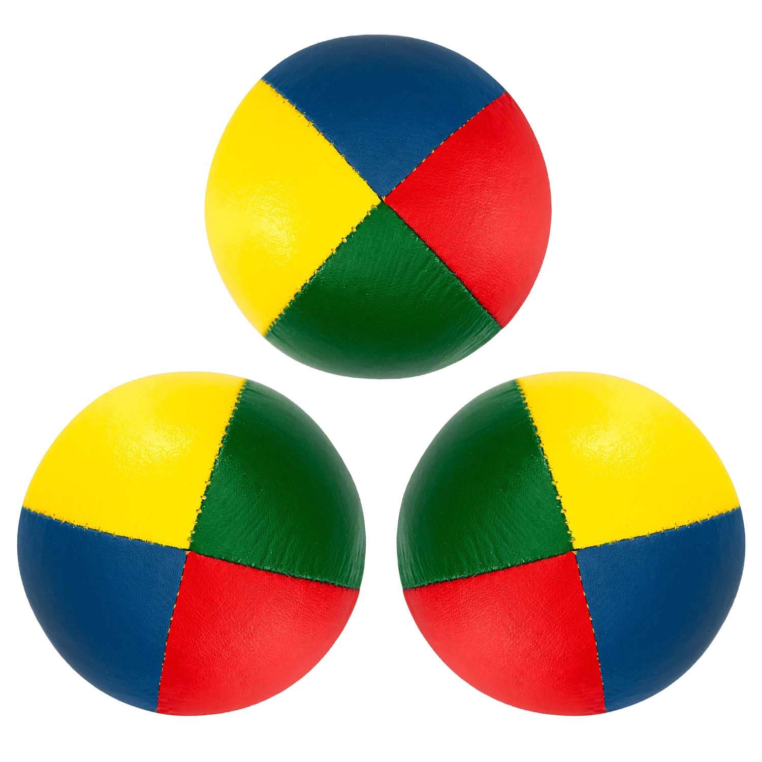 Diabolo Freizeitsport - Jonglierball Premium Soft 3er Set Vierfarbig