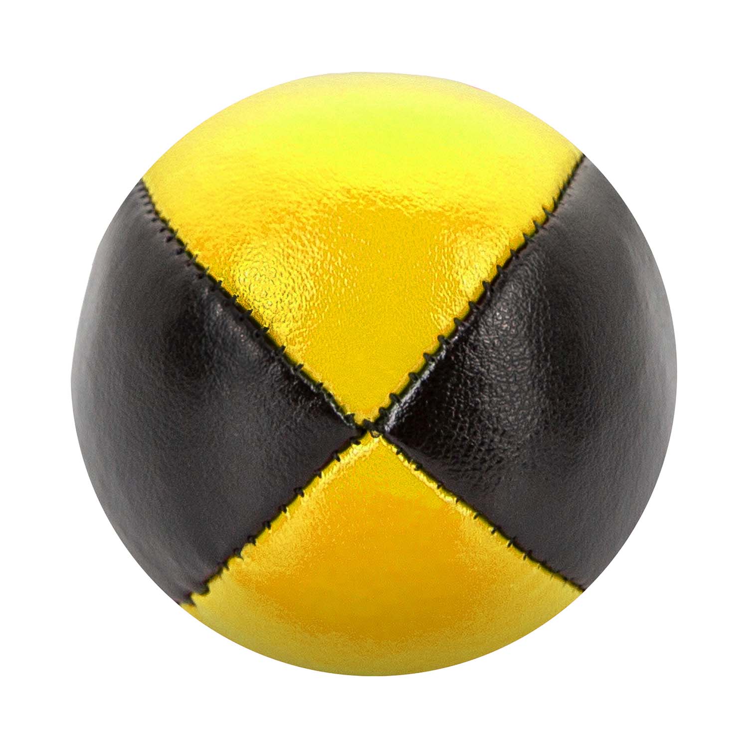 Diabolo Freizeitsport - Premium Jonglierball 62mm 100g Zweifarbig Schwarz Gelb